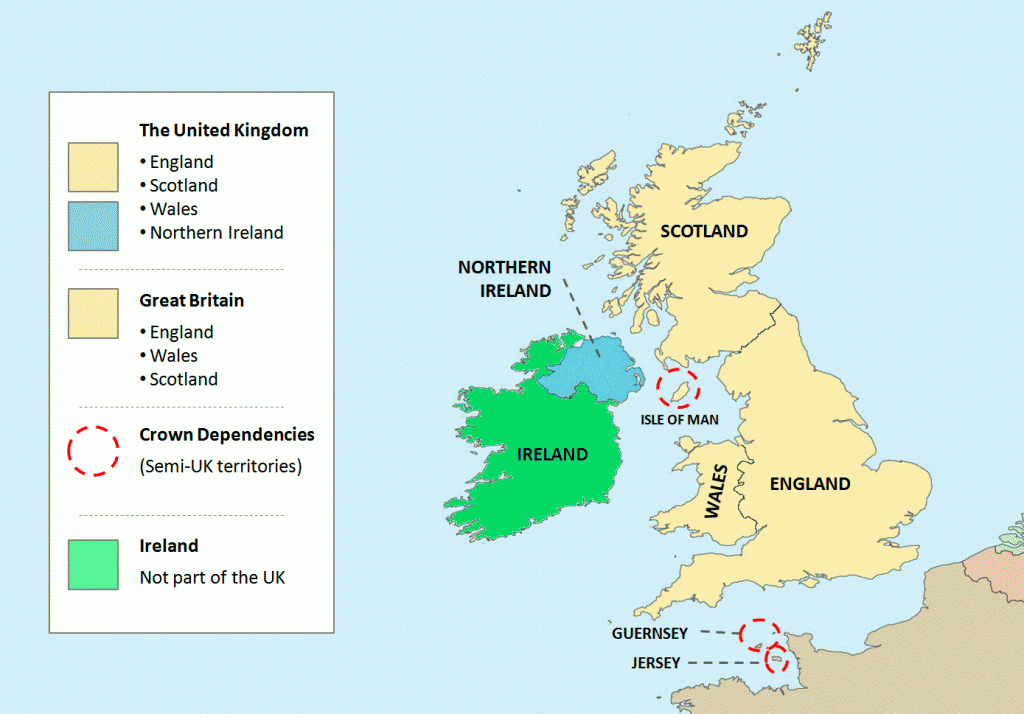 The United Kingdom, Great Britain and Ireland